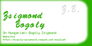 zsigmond bogoly business card